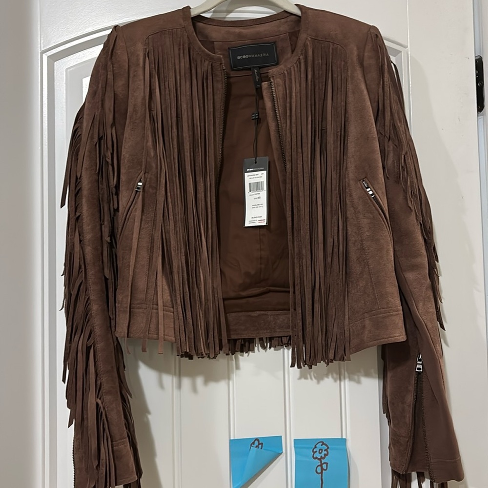 BCBG MaxAzria Fringe Jacket